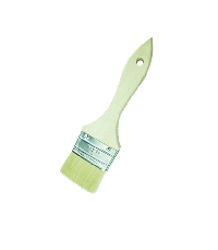 Flat brush with white bristle color solid filament