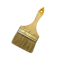 Flat brush with white natural bristle