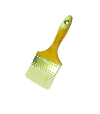 Flat brush with  white natural bristle and filament mixture