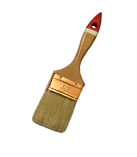 Flat brush with 60%tops white bristle