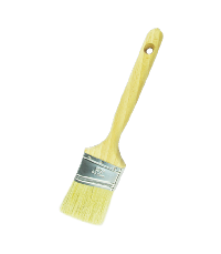 Angle brush with 80%tops white natural bristle