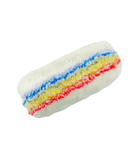 Fabric roller with rainbow stripes